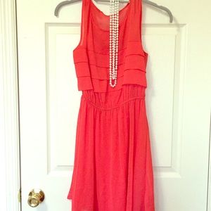 Red Orange colored dress